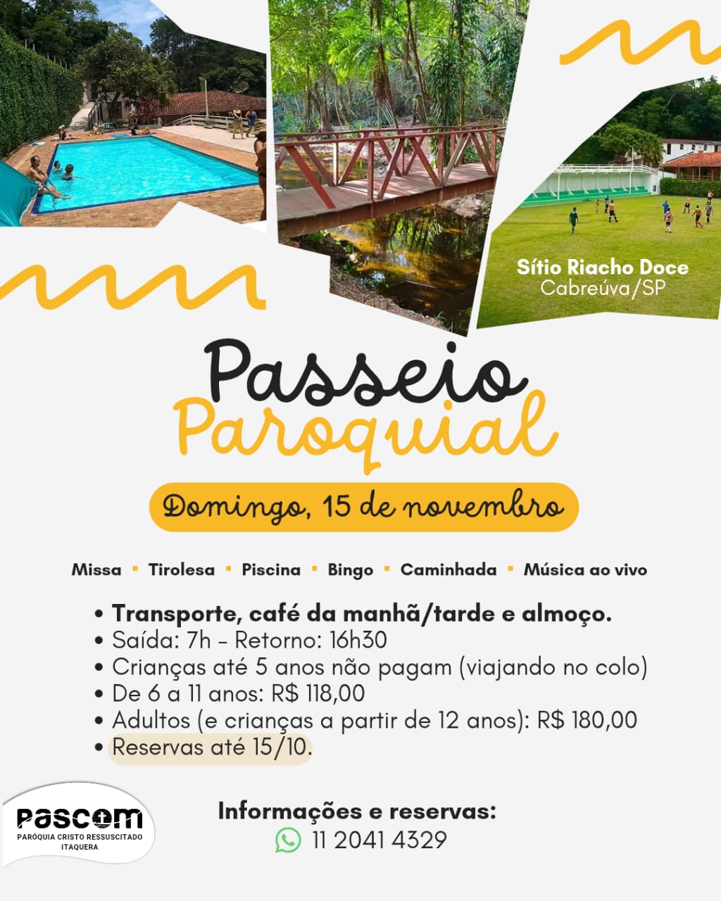 Informativo — Passeio Paroquial