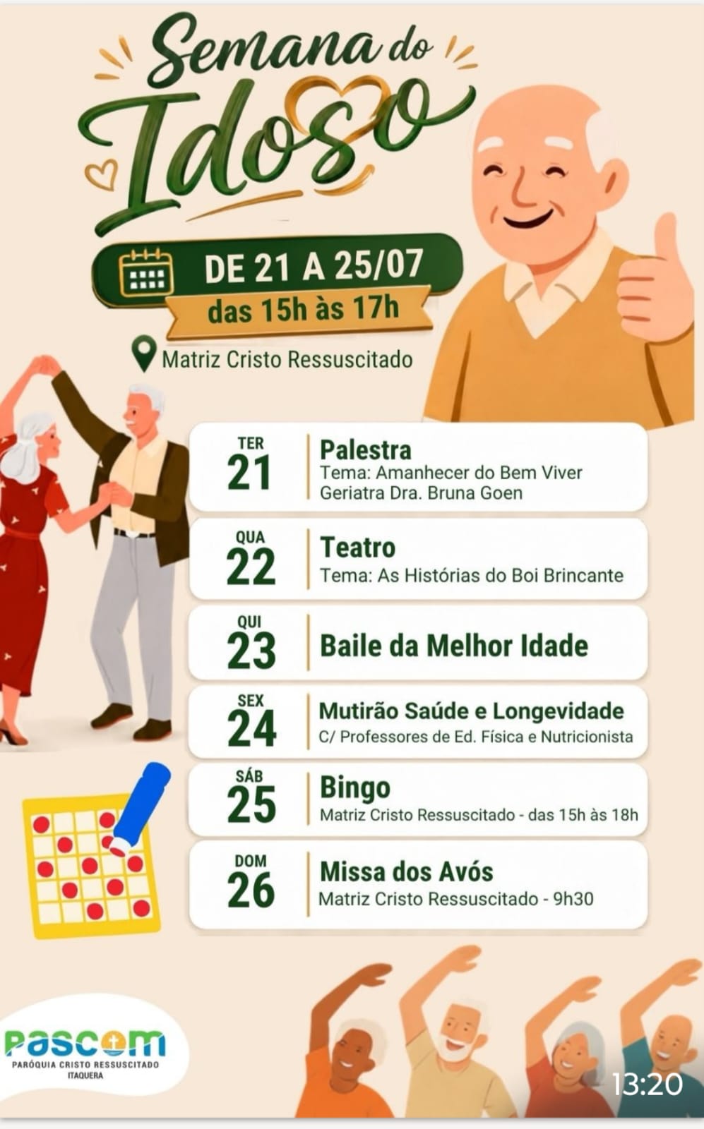 Informativo — Semana do Idoso